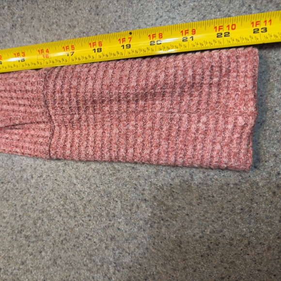 Saturday/Sunday Anthropologie Whistler Waffle Pullover Pink Mauve XS - Picture 6 of 7